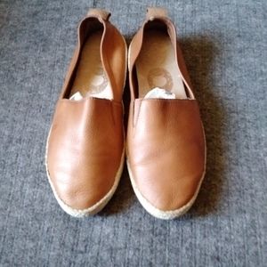 Sorel Espadrille leather chestnut women's loafers